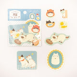 Furukawashiko Washi Paper Watashi Biyori Stickers - Cats