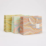 Medium Hand Marbled Celebration Gift Bags - Bouquet Design