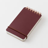 Midori Grain Memo Note Pad Red Leather