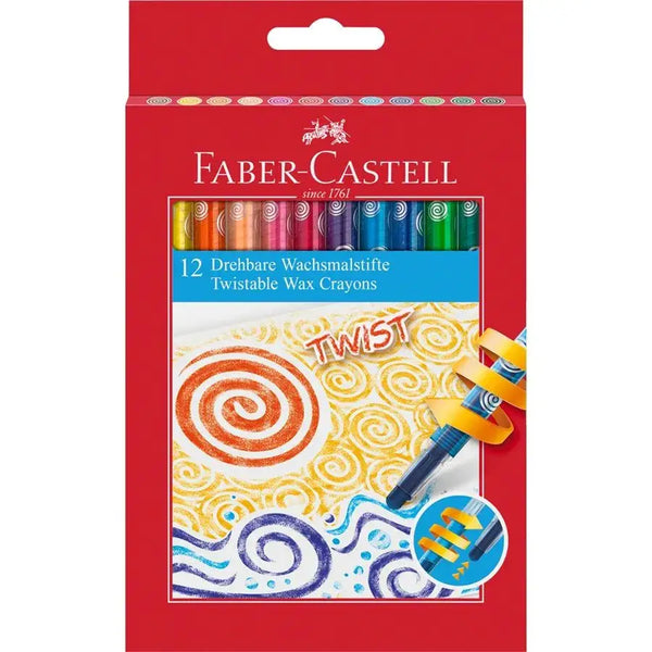 Faber-Castell Set of 12 Twistable Wax Crayons