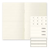 Midori MD Paper B6 Slim Lined Notebook Light - Pack of 3