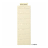 Laconic Weekly Schedule set of Bookmarks