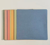 Japanese Mino Washi Origami Paper 50 Sheets Mixed Colours - 15x15cm