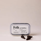 Folk by Field Day incense packaging on a beige background