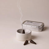 FieldDay Peat Folk Tin of Incense Cones - Rich Earth and Dark Oudh