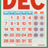 Risotto Studio 2026 A3 Risograph Wall Calendar