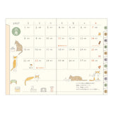 Midori Mini Pocket Monthly Diary - Cat 2027