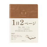 Midori Hibino A6 2027 Diary - Camel