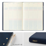Midori Gradation Day Length B6 Navy 2027 Weekly Diary