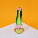 Pencil Leather Keyring