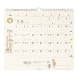 Midori 2026 Cats Wall Calendar - Large
