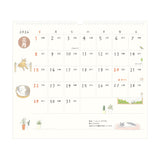Midori 2026 Cats Wall Calendar - Large