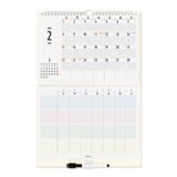 Midori 2026 Family Wall Calendar with Whiteboard