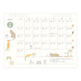 Midori 2027 Cats Desk Calendar - Medium