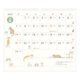 Midori 2027 Cats Wall Calendar - Large
