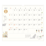 Midori 2027 Cats Wall Calendar - Large