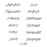 Midori Paintable Rotating Stamp - Pre Inked - 12 Months Brown