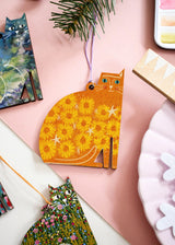 Niaski Wooden Cat Hanging Decoration - Vincat Van Gogh