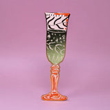 Wine Glass Leather Bookmark
