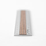 Midori Aluminium Wooden Ruler 15cm Dark Brown