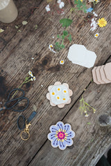 Studio Wald Keyring Flower Press - Pinks and Blues