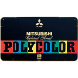 Uni Polycolor Colored Pencils Tin of 12
