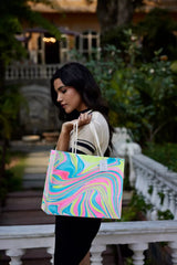 Hand Marbled Neon Large Gift Bags
