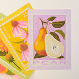 Pear Stamp - A5 Risograph Print