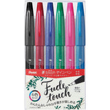 Pentel Fude Touch Brush Pen 6 Colour Set A