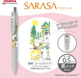 Zebra Sarasa Clip x Moomin 0.5mm Gel Pen - Set of 4