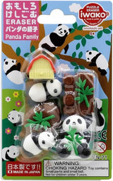 Iwako Puzzle Erasers - Pandas Set