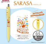 Zebra Sarasa Clip x Moomin 0.5mm Gel Pen - Set of 4