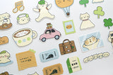 Suatelier Cat's Happy Trip Travel Stickers no. 1527