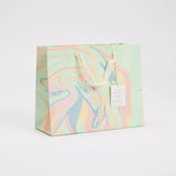 Medium Hand Marbled Celebration Gift Bags - Bouquet Design