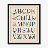 Animal Alphabet A3 Art Print