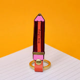 Pencil Leather Keyring