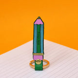 Pencil Leather Keyring
