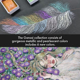 Kuretake Gansai Tambi Watercolour 24 Glitter Metallic Colours - Limited Edition