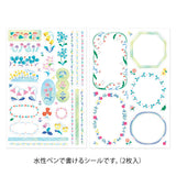 Midori Yuru Log Stickers - Floral