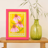 Echinacea Stamp - A5 Risograph Print