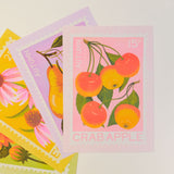 Crabapple Stamp - A5 Risograph Print