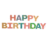 East End Press Bright Happy Birthday Garland