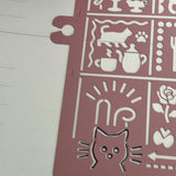 Delfonics Rollbahn Cats Stencil Bookmark