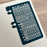 Delfonics Rollbahn Calendar Stencil Bookmarks