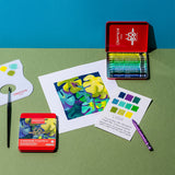 Caran d'Ache Neocolor II Aquarelle Wax Pastels Tin Set of 10 - 50 Years Special Edition -Lush Set