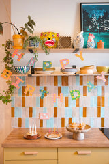 East End Press Bright Happy Birthday Sewn Garland