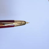 Pilot Capless Fountain Pen Gold Trim Burgundy - 18k Gold Nib