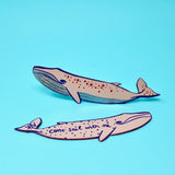 Whale Leather Bookmark