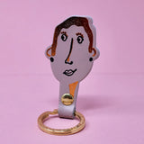 You & Me Head Leather Keyring