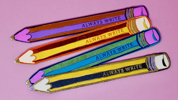 Pencil Leather Bookmark Various Colours